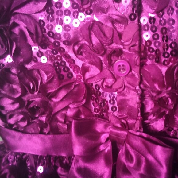 Holiday Edition Fuchsia Lace Tull & Sequins Easter Dress Infant 18 Months. NWOT - Picture 6 of 7